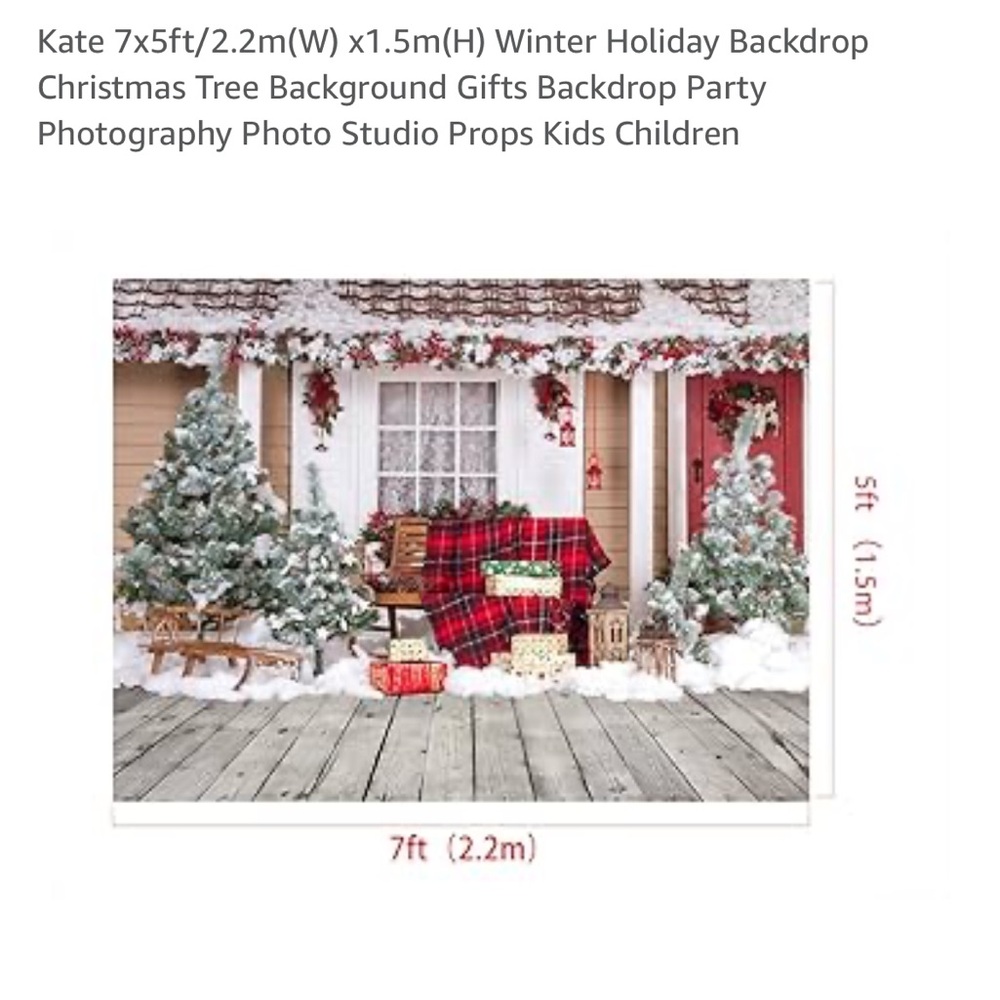 Kate Christmas Backdrop 7x5